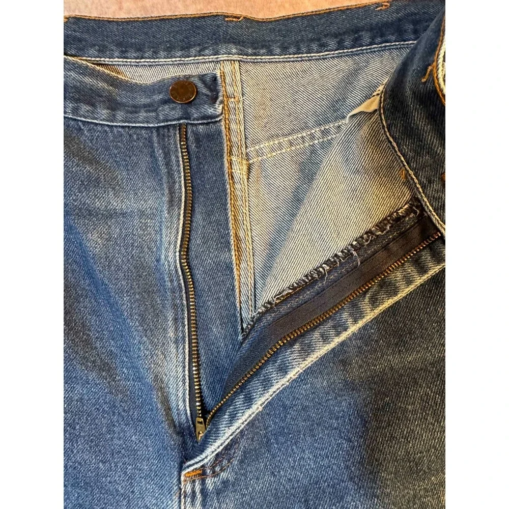 Rustler Jeans Mens 39x30 Blue Straight Leg Denim Workwear No Size Tag